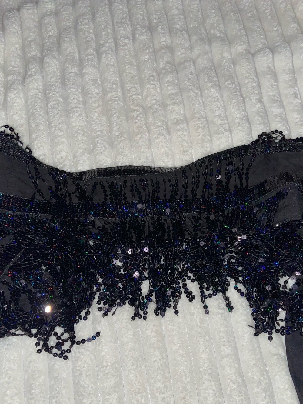 Black Sequin wrap around skirt